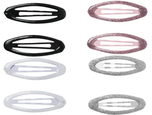 Name It black/corsage/icelandic blue/silver glitter hårspænder (8-pack)